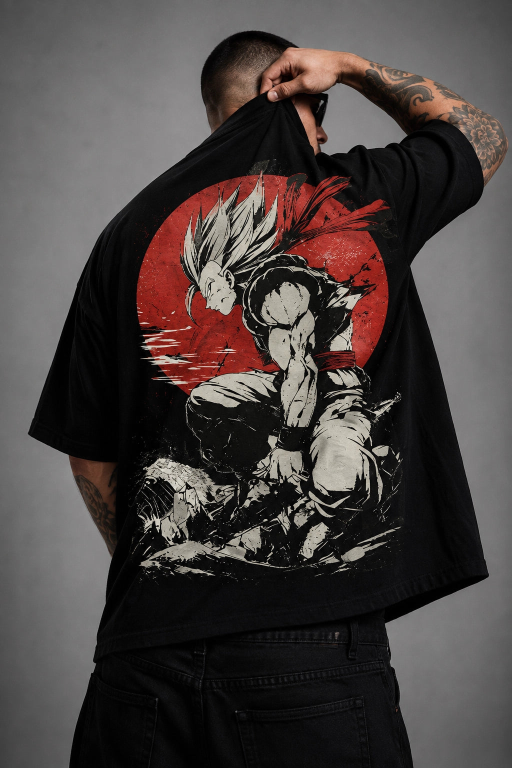 Camiseta Oversized Masculina Rising Warrior Off White