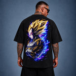 Camiseta Oversized Streetwear Vegeta Super Preta