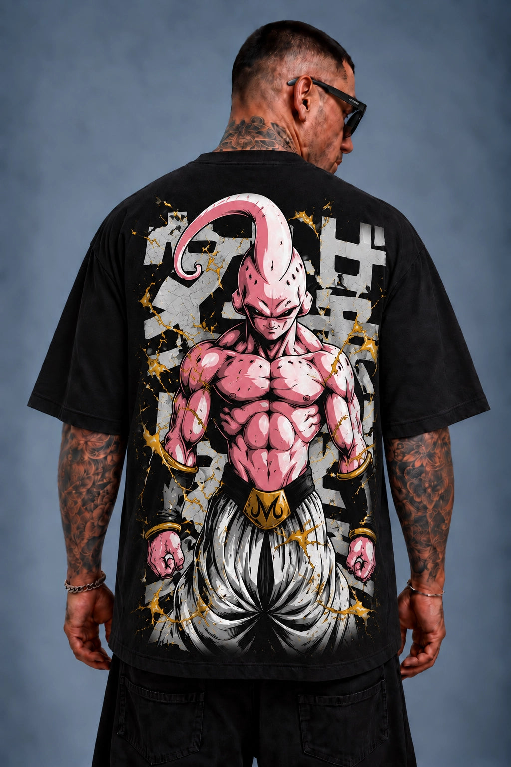 Camisa Oversized Streetwear Boo Japones Preta