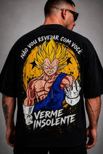 Camisa Oversized StreetwearVerme insolente Preta