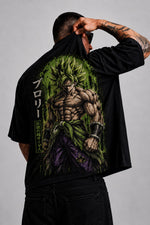 Camiseta Oversized Guerreiro Lendário Verde Masculina Preta