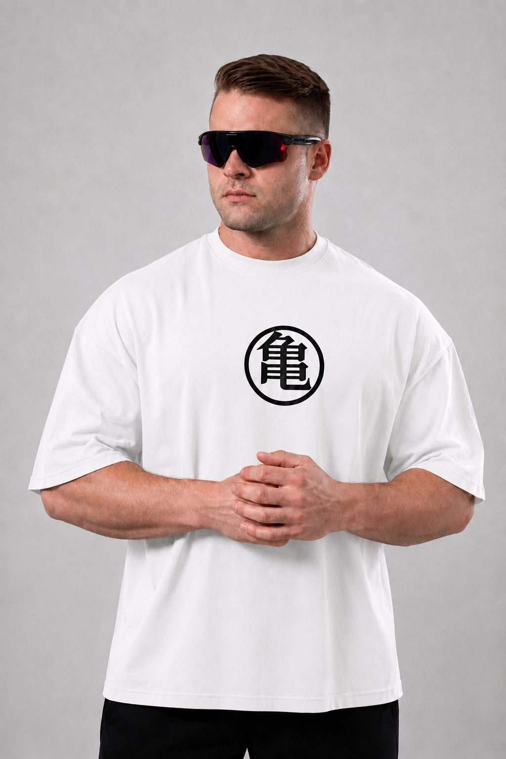 Camiseta Oversized Masculina Cyber Warrior Branca