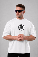 Camiseta Oversized Masculina Cyber Warrior Branca