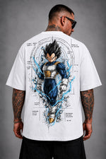 Camiseta Oversized Masculina StreetwearGuerreiro Energia Azul Premium