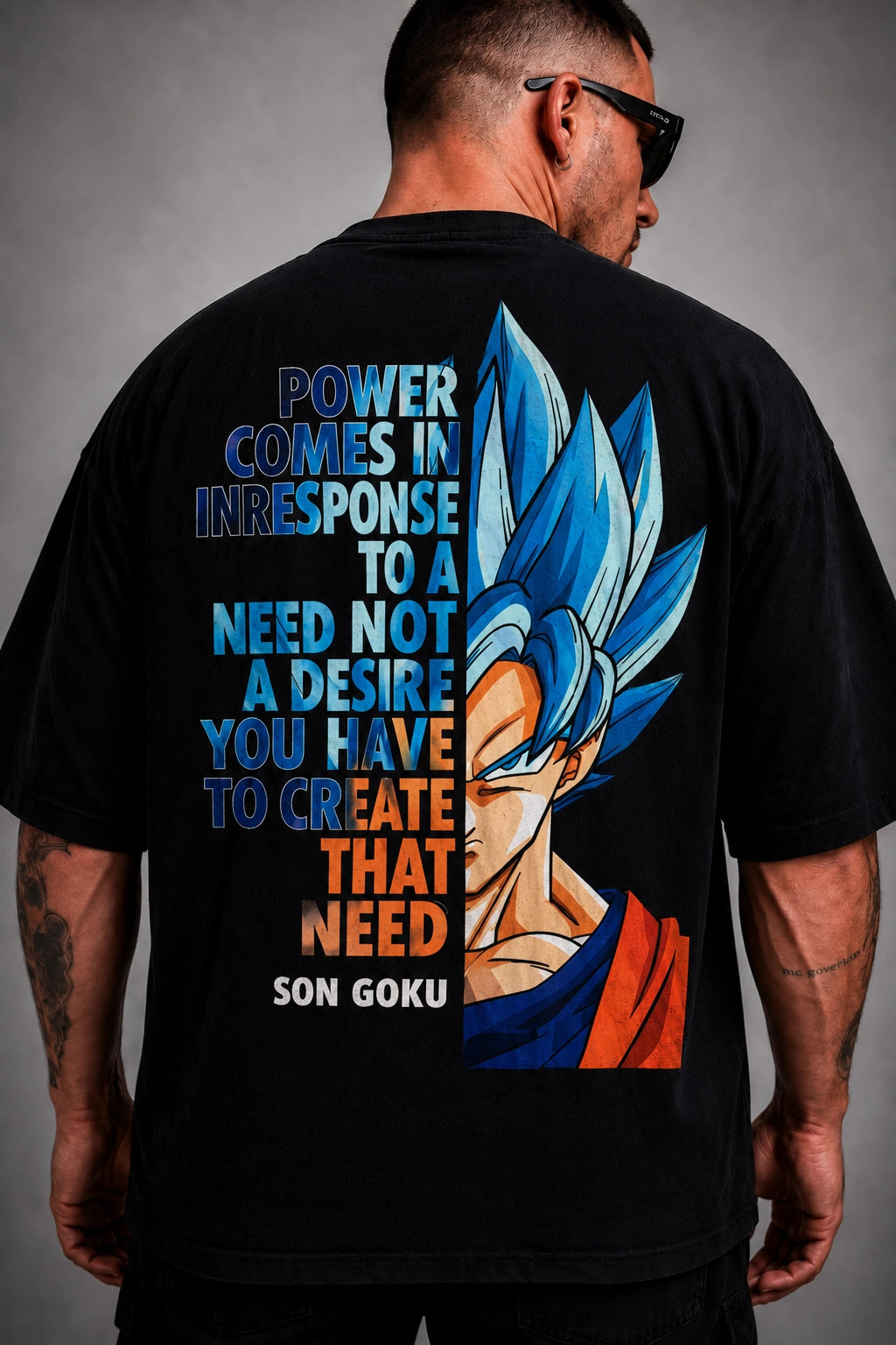 Camiseta Oversized Masculina GuerreiroBlue Preta
