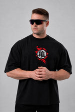 Camiseta Oversized Masculina Shadow Warrior Preta