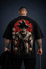 Camiseta Oversized Masculina Shadow Warrior Preta