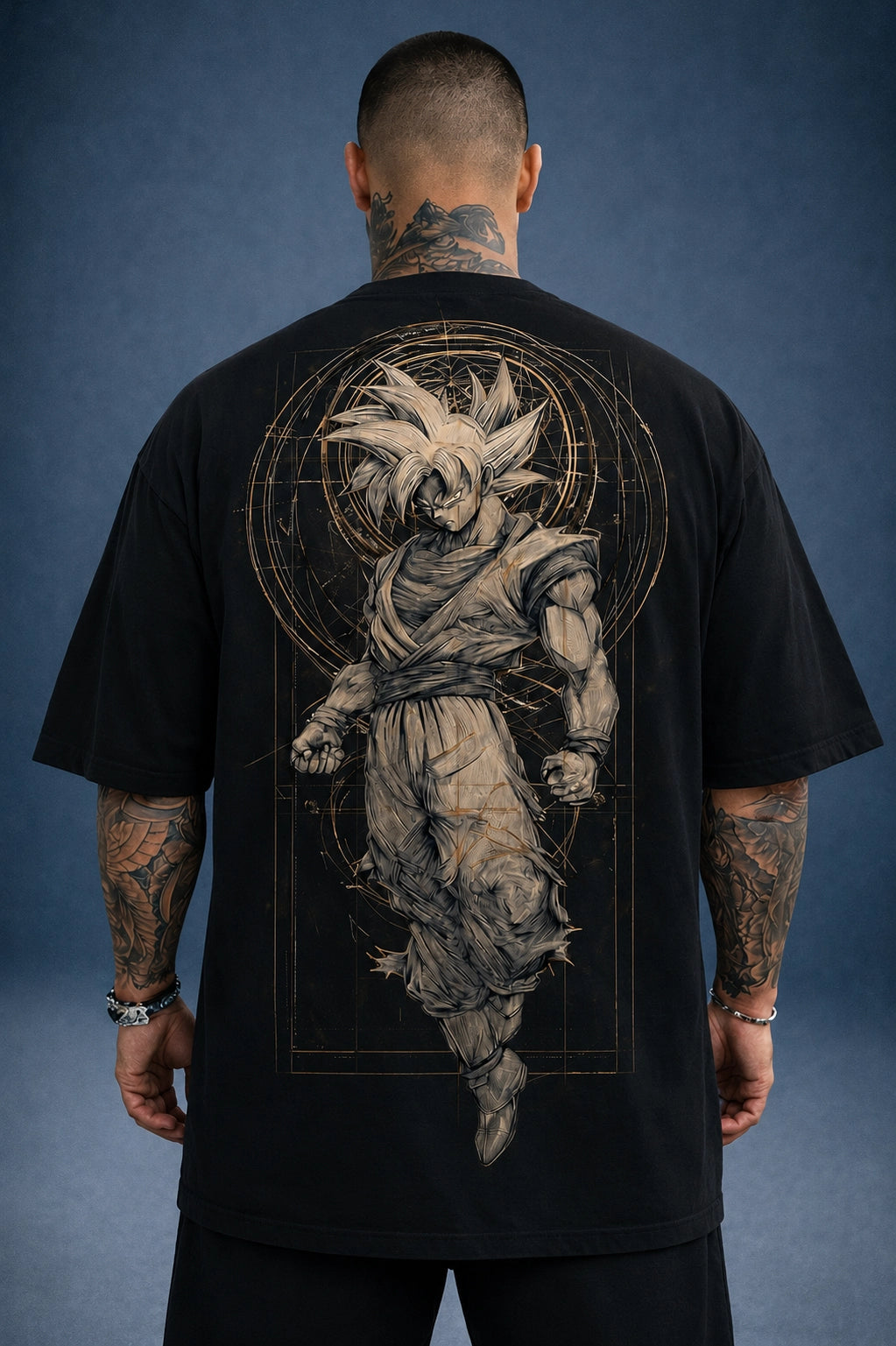 Camiseta Oversized Masculina Eternal Warrior Preta