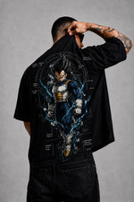 Camiseta Oversized Masculina StreetwearGuerreiro Energia Azul Premium