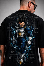 Camiseta Oversized Masculina StreetwearGuerreiro Energia Azul Premium