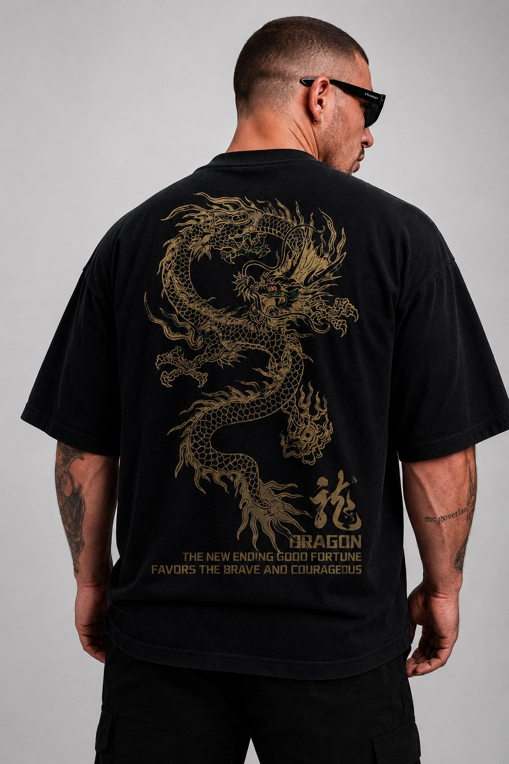 Camiseta Oversized Dragão Chines