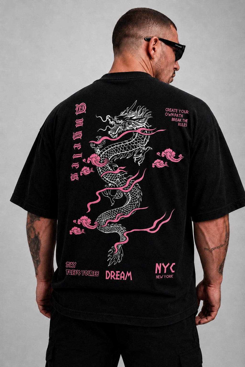 Camiseta Oversized Dragão Chines