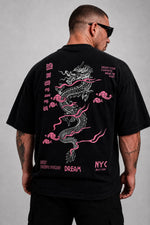 Camiseta Oversized Dragão Chines
