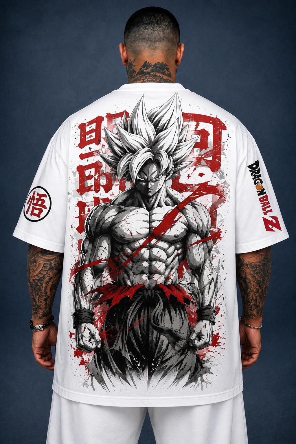 Camiseta Oversized Masculina Neon Warrior Preta