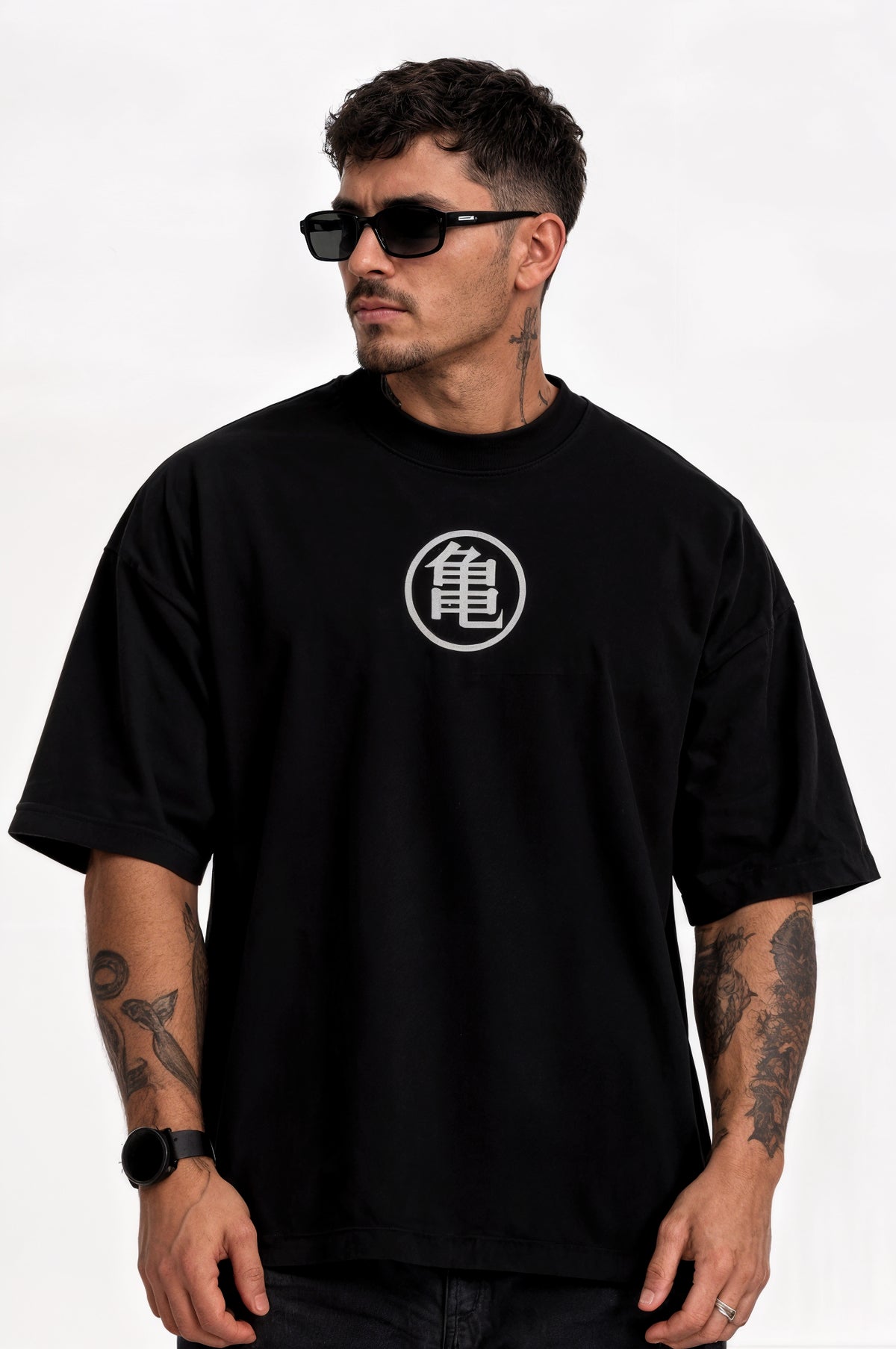 Camiseta OversizedSupremo Guerreiro Masculina Preta