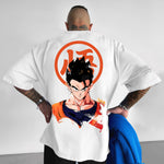 Camiseta Oversized Streetwear Gohan White