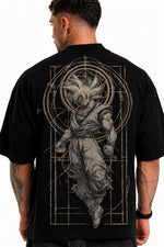 Camiseta Oversized Masculina Eternal Warrior Preta