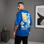 Camisa Oversized streetwear plus size Vegeta Blue
