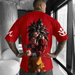 Camiseta Oversized StreetwearGokuSuper Saiyajin 4