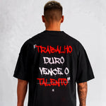 Camiseta Oversizedstreetwear Trabalho Duro Vence Talento
