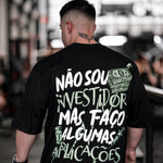 Camiseta Oversizedstreetwear Não sou Investidor