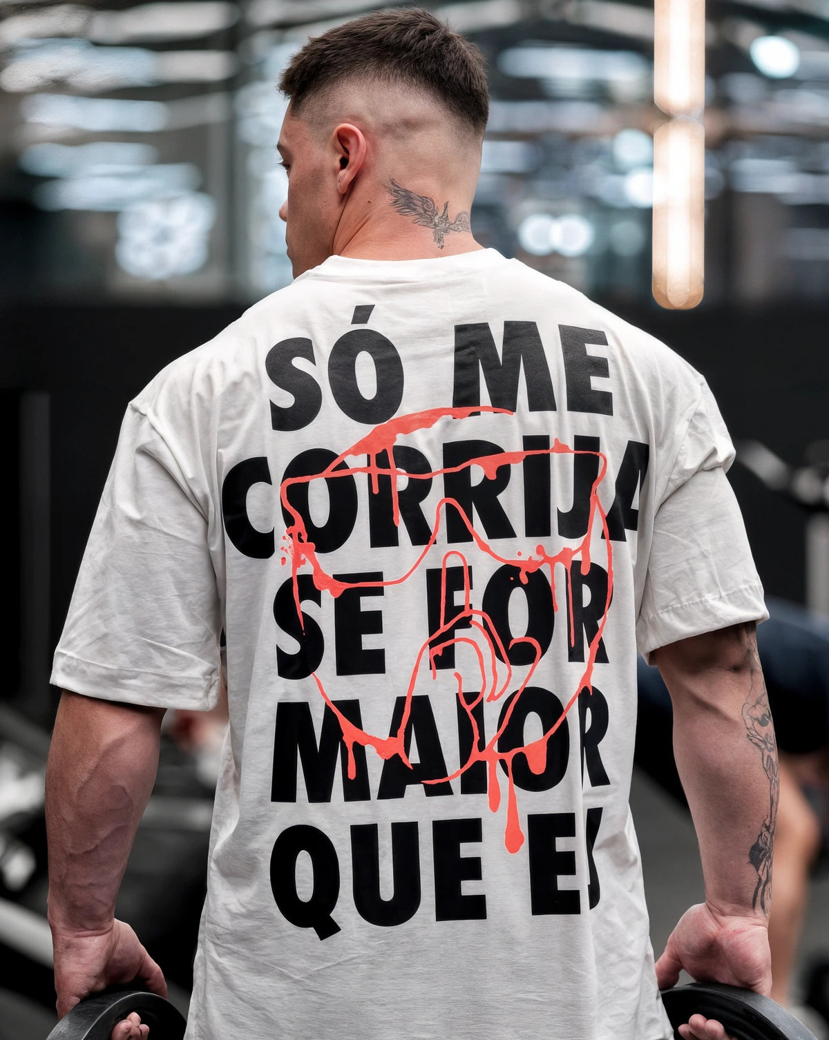 Camiseta Oversizedstreetwear só me Corrija se for Maior que Eu