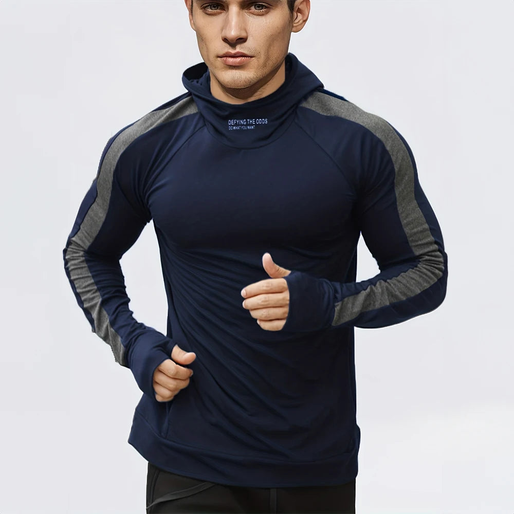 Camiseta Esportiva Masculina de Compressão, Camiseta de Compressão Manga Longa, Camiseta Térmica Anti Suor, Camiseta de Compressão Térmica.
