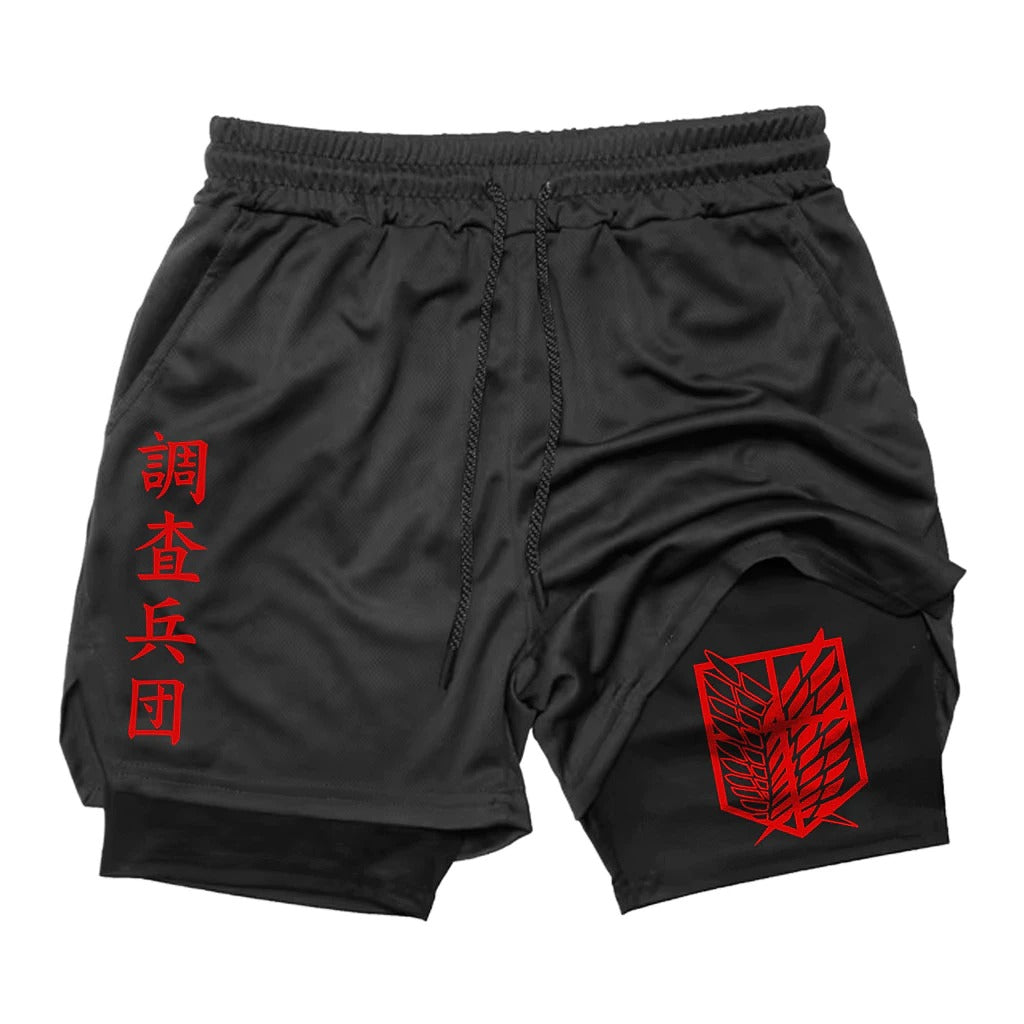 Short Dry-Fit de Compressão Attack on Titan