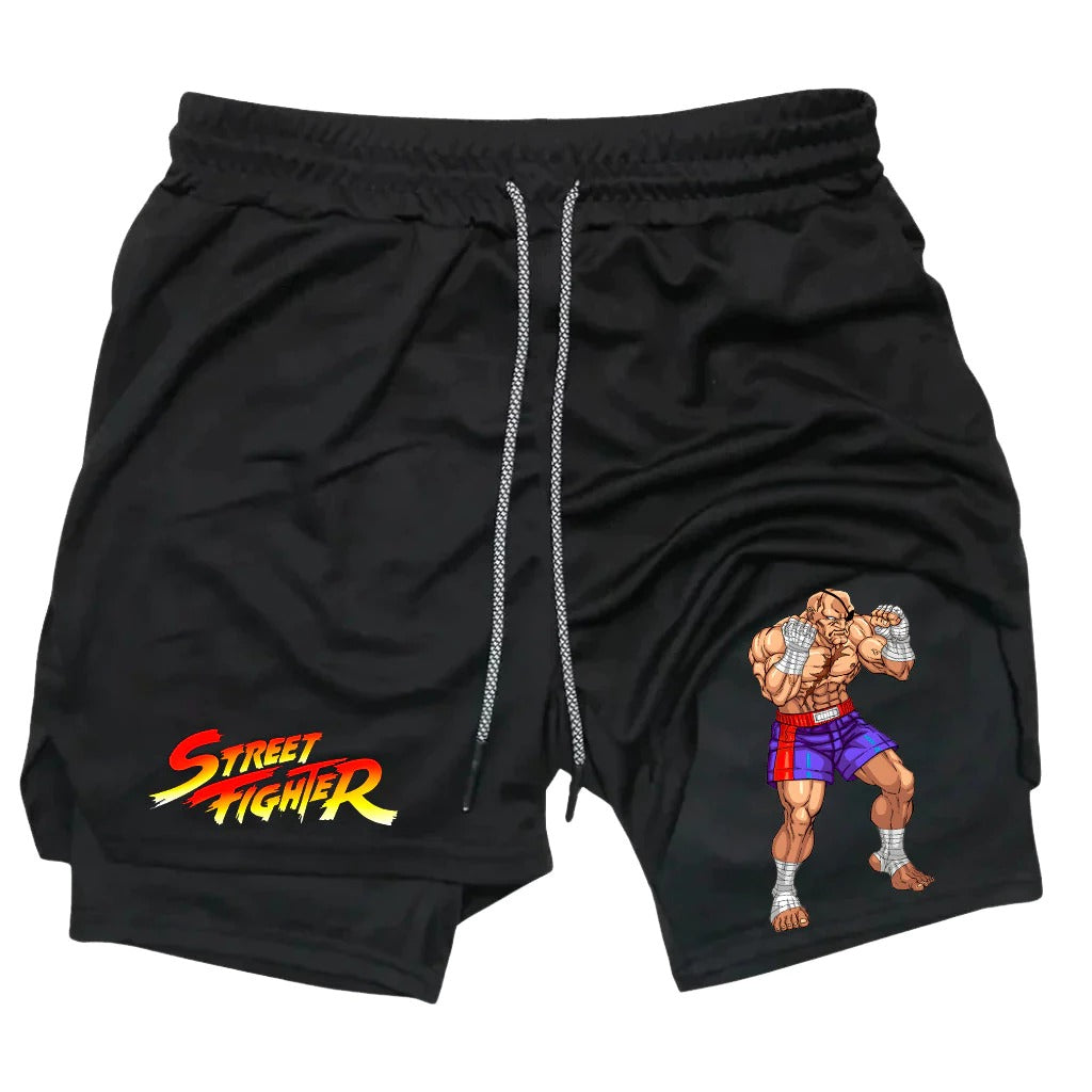 Short Dry-Fit de Compressão Street Fighter